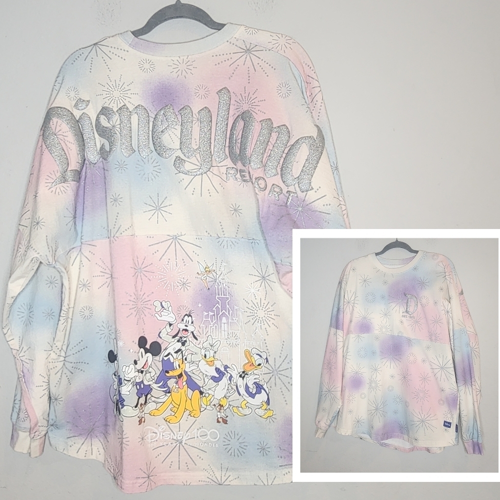 Disney‎ 100 Years Mickey and Friends Spirit Jersey Glitter Tie Dye Size XL